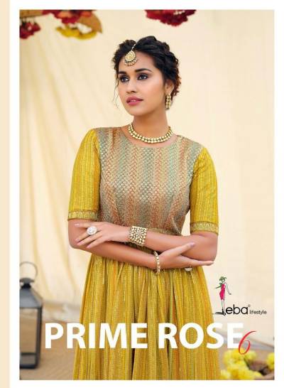 Prime Rose Vol 6 By Eba Lifestyle Designer Partywear Salwar Kameez Collection